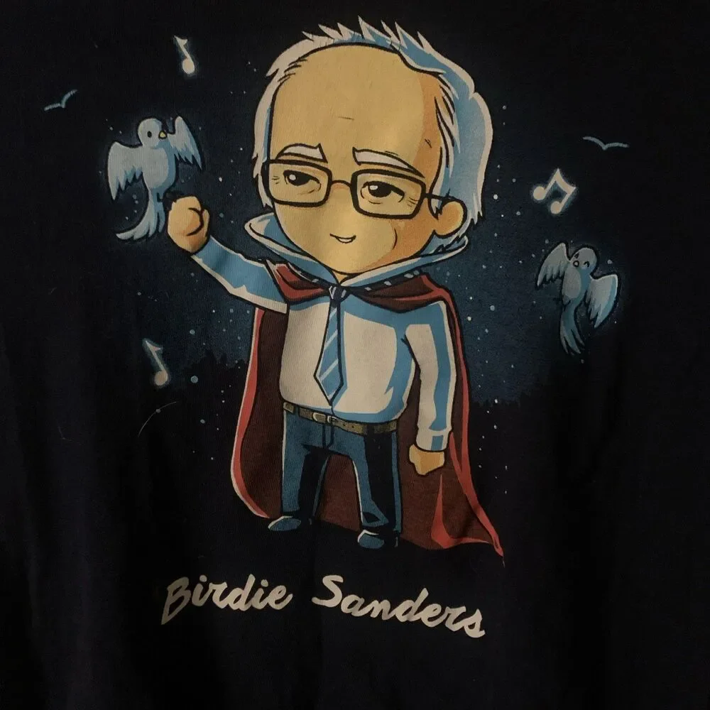 Teeturtle T Shirt Birdie (Bernie) Sanders Tee Women's XXS Girls L - Picture 2 of 4